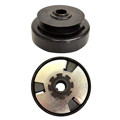 Transmisión por Correa de Embrague centrífugo con polea, Estilo de Correa ABS, Piezas de Go Kart, diámetro de 3/4", Llave de 3/16", Utilizada principalmente en Mini Bicicletas (Negro)