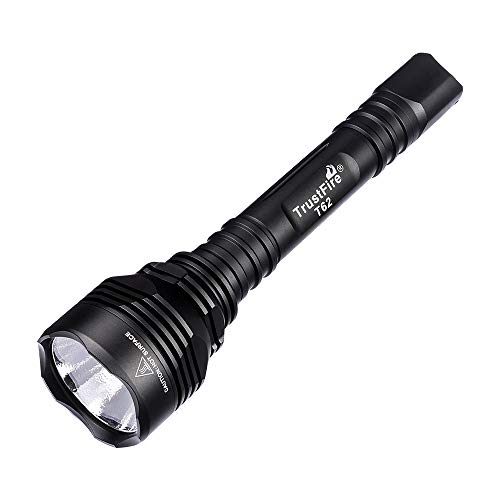 TrustFire T62 LED Linterna táctica High Lumen 3600 Lumen Proyector recargable IPX8 Luz de flash a prueba de agua Ideal para acampar Caza Rescate Batería y cargador no incluidos