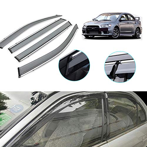 Tuqiang Ventana Visera Para M itsubishi lancer LS 2004-2011 Deflectores de Viento para Ventanas de Coche Lluvia Guardias 4 Piezas