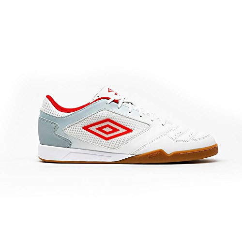 Umbro Chaleira II Liga, Zapatilla de fútbol Sala, White-Toreador-High Rise, Talla 11 US (45 EU)