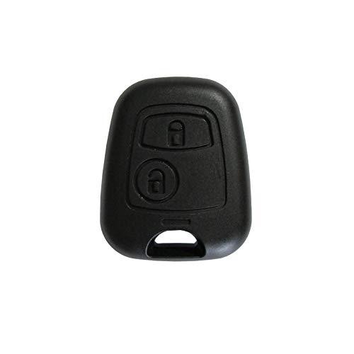 UTS-Shop Carcasa para llave con dos botones para Peugeot 107 207 307 406 308 Citroen C4 C1 C2 C3 modelo Serie