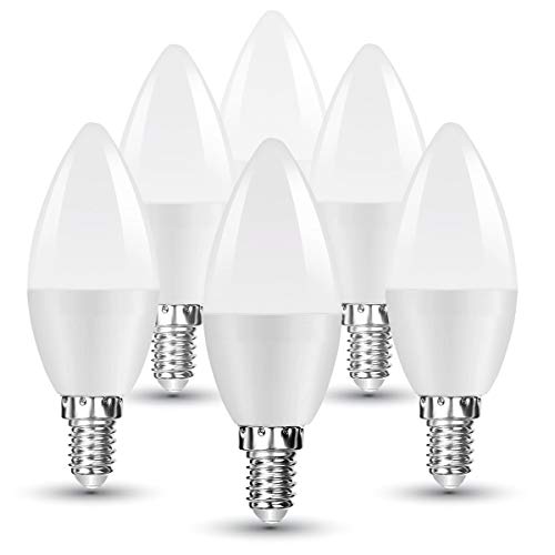 V-TAC Bombillas ZONE LED E14, 5.5W equivalente a 40W, 470 lúmenes, Color: Blanca Fria 6400K, 200° - 6 unidades