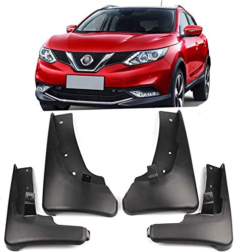 VTDOUQ 4 Piezas De Guardabarros De Coche para Qashqai 2016-2019, Guarnición De Goma Moldeada, Guardabarros Delantero Y Trasero, Estilo De Guardabarros Y Herrajes para El Cuerpo