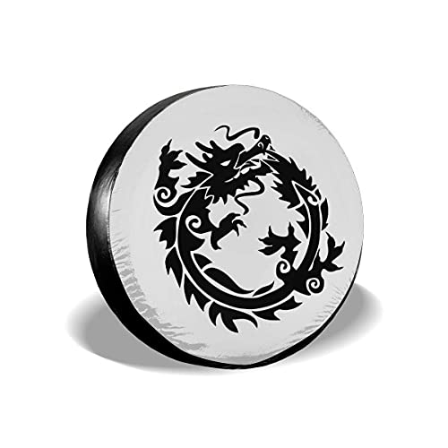 WCHAO Cubierta de neumático de Rueda de Repuesto Zen Circle Dragon Ajuste Universal