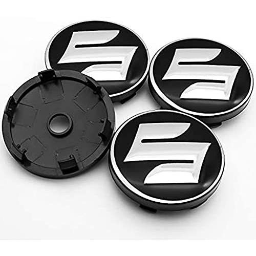 WCLOC Tapa De Cubo De Centro De Rueda De 4 Piezas para Suzuki- CELERIO Spacia Baleno SX4 Vitara Jimny, 60MM, Cubierta De DecoracióN De Rueda De Coche Impermeable A Prueba De Polvo con Logotipo, XX MM