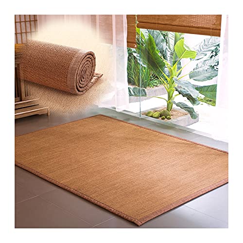 WENZHE Natural Bambú Trenzado Alfombras, Borde Almacenamiento Portátil Antideslizante Alfombra Piso, Usado para Sala Estar Ventana Bahia Estudio, Personalizado (Color : B, Size : 60x150cm)