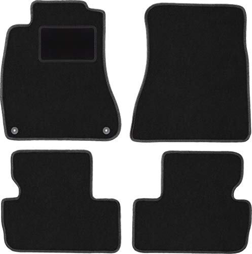 Wielganizator Carlux - Juego de alfombrillas de terciopelo para Lexus is II Sedan 2005-2013, 4 piezas, color negro