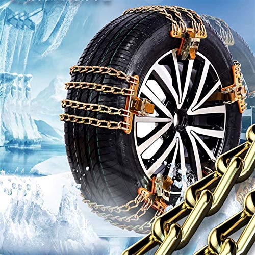 WYJW Cadena de Nieve para automóvil, camión de Acero Universal Ruedas de automóvil Llanta Neumático Nieve Cadenas de Hielo Cinturón Vehículos Antideslizantes de Invierno Cadena de Rueda