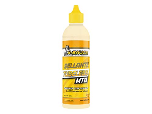 X-Sauce Sellante antipinchazos para tubeless (MTB) Anti Pinchazos, Ruedas, Amarillo, 200ml