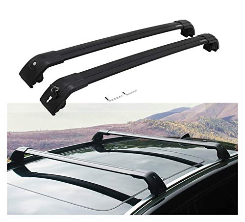 XIAOZHIWEN Barras Cruzadas de automóviles Cross Bares Top Top Rack Rack Equipaje Carrier Carrier Cross Cross Bares Ajuste para Land Rover- Nuevo Discovery Sport 2015-2020 (Color : Black)