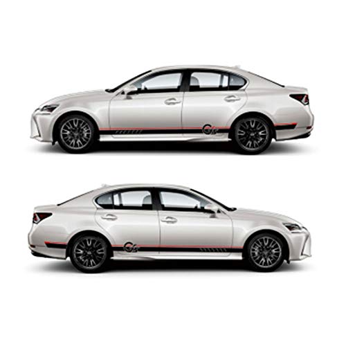 XIAOZHIWEN Sport Stripes Pegatinas de Coche Calcomanías Auto Pegatina automática para Lexus GS 200H 300H 200T F Sport (Color Name : White Car)