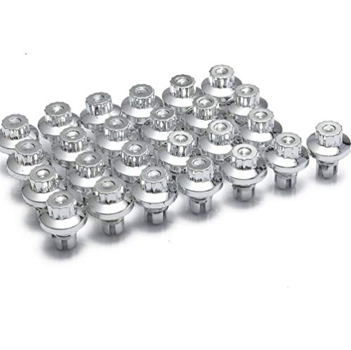 XW-LMLS, 25pcs Ruedas de plástico Remaches Adapta Neumáticos AH Serie DS Llantas for Cap de Labios Tornillo (Color : Silver)