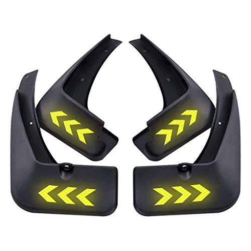 XXSDDM 4 Pcs Set Coche Guardabarros,para Mitsubishi Lancer 2007-2019 Delanteros Traseros Fender Protector contra Salpicaduras Embellecedores Accesorios