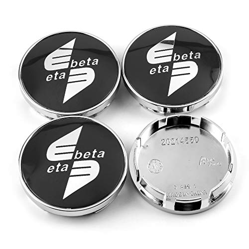 xy Tapas para Llantas de Coche 4pcs 61mm 56mm Etabeta Car Hub Center Caps Emblem Compatible con 2005 Legacy GT OEM 17in Wheels Rim Cover Emblema (Color : Chrome Silver)