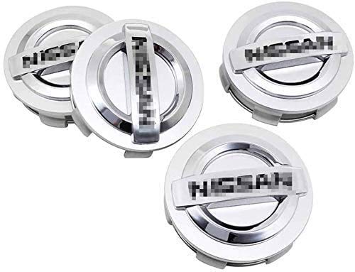 YANXS 4PCS Tapas Centrales para Llantas, Coche Wheel Centrales De Rueda Tapa del Cubo Decorativa Pegatinas Accesorios para Nissan Qashqai Tiida Almera Altima Teana X-Trail, 54mm