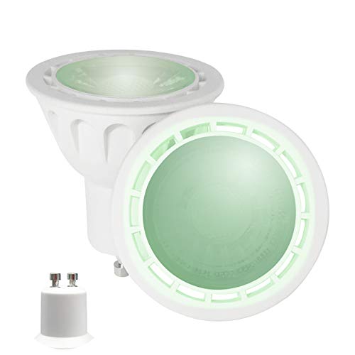 YAYZA! 4-Paquete Prima MR16 GU10 6W AC LED Bombilla 60 grados de haz ancho COB Lámpara Color - Verde