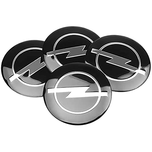 YFBB 4Pcs Car Tapacubos Hub Centre Caps, para Opel Astra H Corsa Insignia Antara Meriva Zafira 56mm Center Emblem Wheel Cubiertas llanta Emblema Cubierta Pegatina decoración,Coche Estilo Accesorios