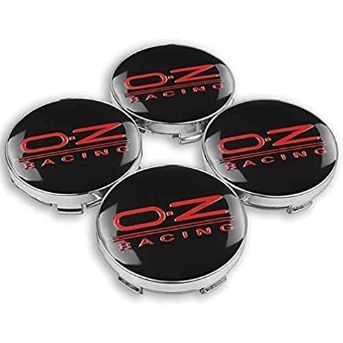 YFBB 4Pcs Car Tapacubos Hub Centre Caps, para O.Z Oz Racing 60mm Center Emblem Wheel Cubiertas llanta Emblema Cubierta Pegatina decoración,Coche Estilo Accesorios