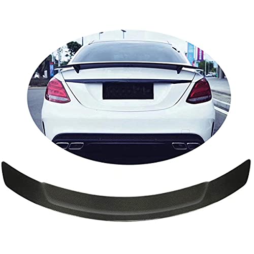 YMSHD Adecuado para Mercedes para Benz W205 C180 C200 C220 C250 C300 C400 C63 Amg Sedan 2014-2019 Fibra de Carbono CF alerón Trasero ala Trasera