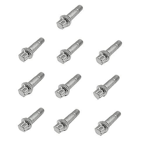 ZIHAN Feil Store 10pcs Rueda Lug Tornillos Nueces Ajuste para Mercedes Benz W164 W166 x204 W221 C216 C CL E GL ML SCL A0009905407 (Color : Silver)