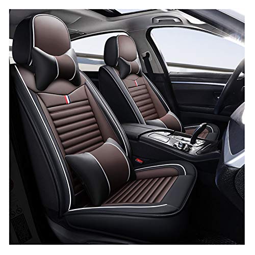 ZMCOV Funda Asiento Coche Piel, Transpirable Antideslizante Delantero Y Trasero Carseat Protectores, Suitable for Year-Round Use, Compatibile con Lexus GS 300,GS 350,GS F,Marrón,Luxury