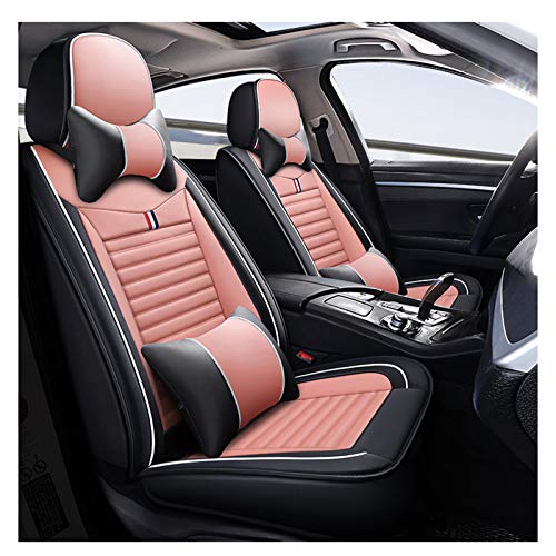 ZMCOV Funda Asiento Coche Piel, Transpirable Antideslizante Delantero Y Trasero Carseat Protectores, Suitable for Year-Round Use, Compatibile con Lexus IS 300,IS 350,Rosado,Luxury