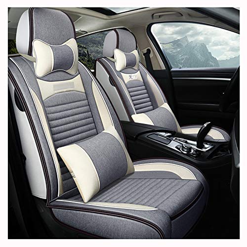 ZMCOV Linen Funda Asiento Coche, Transpirable Interior Coche Protector De Asiento, Compatibile con Lexus GS 350,GS F,IS 300,IS 350,Gris,Luxury