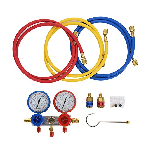 0~500Psi Aire acondicionado Refrigerante Diagnóstico Fluorine Manifold Table Gauge Set