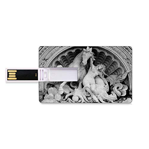 128G Unidades flash USB flash Esculturas Una ninfa luchadora con pulpo Seashell Caballo en una luneta Escultura de arte en Bolonia Forma de tarjeta de crédito bancaria Clave comercial U Disco de almac