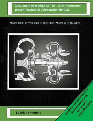 2001 and Newer AUDI A6 TDI - 130HP Turbocompresor Reconstruir y Reparación de Guía: 717858-0008, 717858-5008, 717858-9008, 717858-8, 038145702J