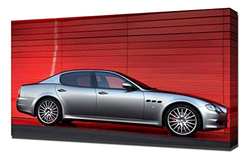 2009-Maserati-Quattroporte-Sport-GT-S-V7-1080 - Lienzo impreso artístico para pared, diseño de Maserati-Quattroporte-Sport-GT-S-V7-1080