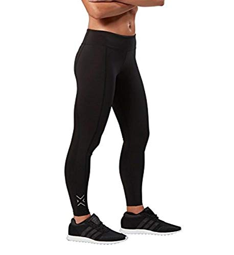 2XU Mallas de compresión para Mujer, Mujer, Medias de compresión, WA4177b, Negro/Plata, S