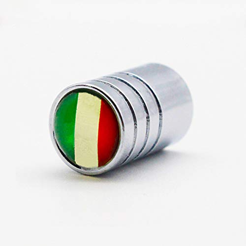 4 unids/lote Italia Bandera Coche Bicicleta Moto Neumáticos Rueda Válvula Tapas Llanta Llanta Cubre Car Styling Stem Cover Accesorios Decoración