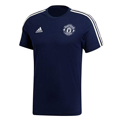 adidas Manchester United 3S Camiseta, Hombre, Azul Marino y Blanco, Extra-Small