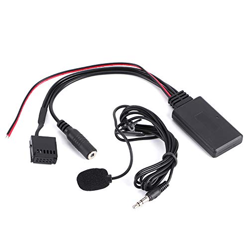 Akozon Adaptador de cable AUX-IN Coche Bluetooth con micrófono manos libres para llamadas Apto para 6000CD