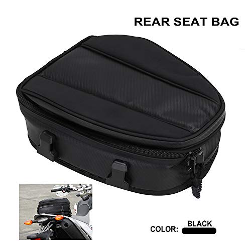 AnXin - Alforja para motocicleta, impermeable, bolsa de equipaje para el asiento trasero, multifuncional, de piel sintética, bolsa de deporte, 15 litros