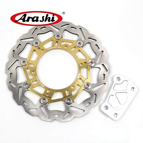 Arashi Rotores de disco de freno delantero para YAMAHA YP MAJESTY 250 1996 1997 / YP MAJESTY DX 250 1998 1999 / YP MAJESTY DX/ABS 1999-2005 Accesorios para motocicletas Oro 2002 2003 2004