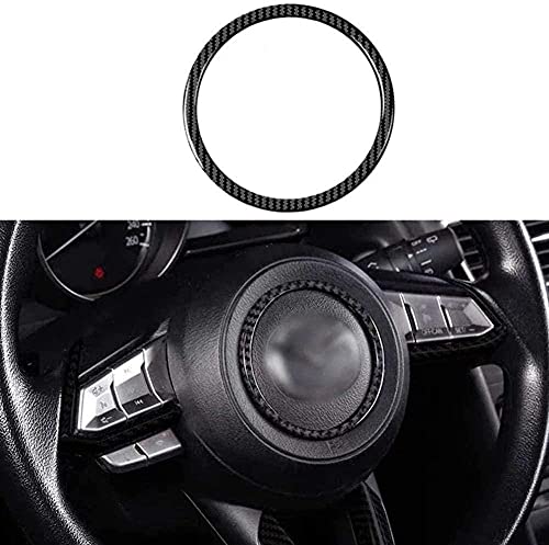 Aro del Volante Calcomanía con Logotipo Embellecedor Cubierta Pegatina Moldeado Accesorios de automóvil Interior, para Mazda 3 6 Cx-4 Cx-5 CX-9-Black TTMMMKP