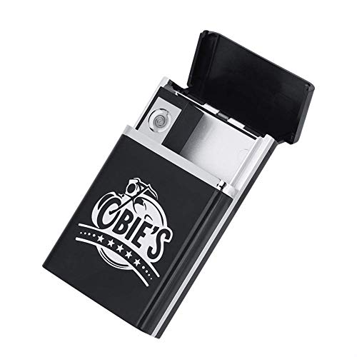 BESTT Caja de Cigarrillos con Encendedor - Estuche portátil 2 en 1 con un Encendedor eléctrico Recargable Super Mini USB (#1)