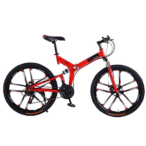 Bicicleta para joven Bicicletas De carretera Bicicleta de montaña plegable de la bici adulta MTB Carretera Bicicletas for hombres y mujeres 24En ruedas ajustables velocidad doble freno de disco Bicicl