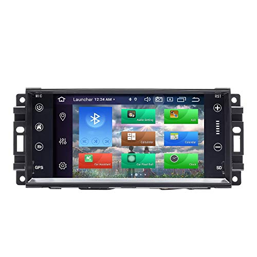 BOOYES para Jeep Wrangler JK Dodge Ram Challenger Chrysler Android 10.0 Octa Core 4GB RAM 128GB ROM 7" Radio para automóvil Sistema estéreo de GPS Reproductor Multimedia para automóvil Auto Play Dab