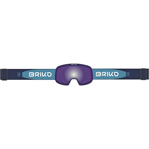 Briko Kili 7.6 FIS 2 Lenses Máscara de esquí/Snow, Adultos Unisex, Matt Blue-Blue Mirror Cat.3 / Pink Cat. 1, Talla única