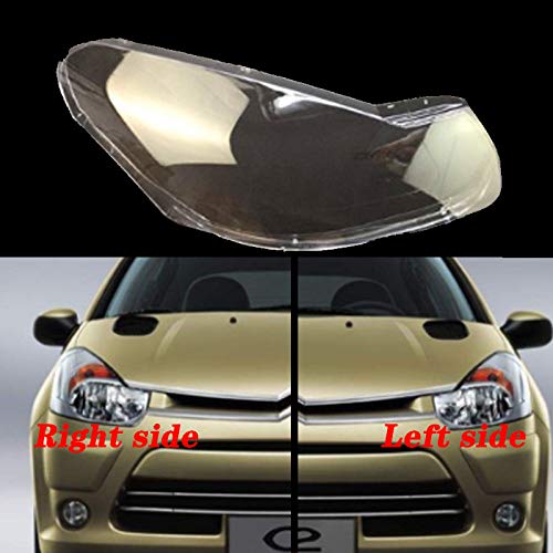 BYWWANG Para Citroen C2, Faros Delanteros Pantallas Transparentes Pantallas de Carcasa de la lámpara máscaras Faros Tapa de la Lente Cristal del Faro