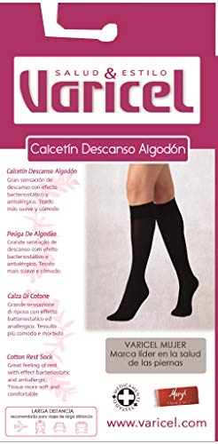 CALCETÍN ALGODÓN COMPRESIÓN FUERTE (NEGRO, G (40-42))