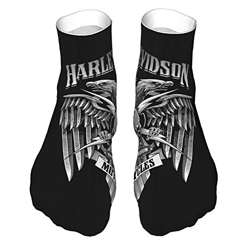 Calcetines deportivos para correr para hombre y mujer, con logotipo de Harley Davidson Crew