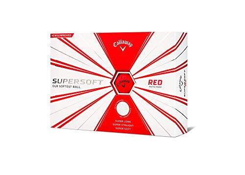 Callaway Supersoft 2019 Pelotas de golf Unisex-Adult, OpacoRojo, Talla única