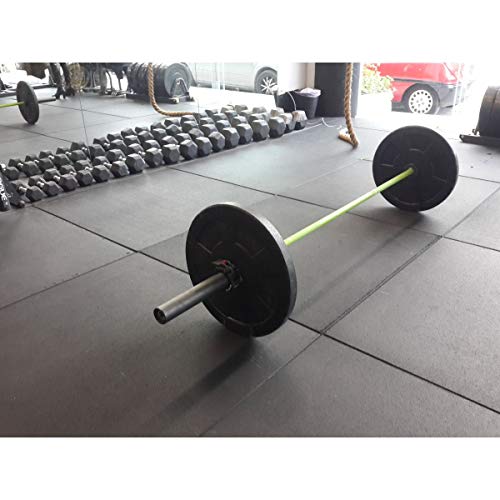 Cannons UK Flatline Alformbilla de goma para gimnasio 1m x 1m x 2cm, muy resistente, suelo para pesas y maquinas