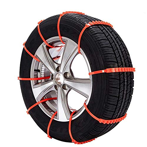 CARWORD 10pcs Lote Coche Universal Mini Plástico Invierno Neumáticos Ruedas Cadenas de Nieve para automóviles/SUV Car-Styling Antideslizante Autocross al Aire Libre