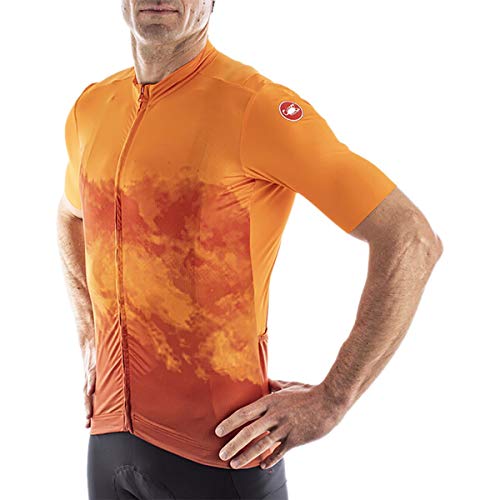 CASTELLI Polvere Jersey Camiseta, Naranja, S para Hombre