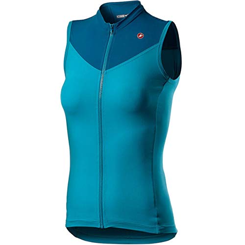 CASTELLI Solaris Sleeveless Jersey Camiseta, Sky Blue/Marine Blue, M para Mujer